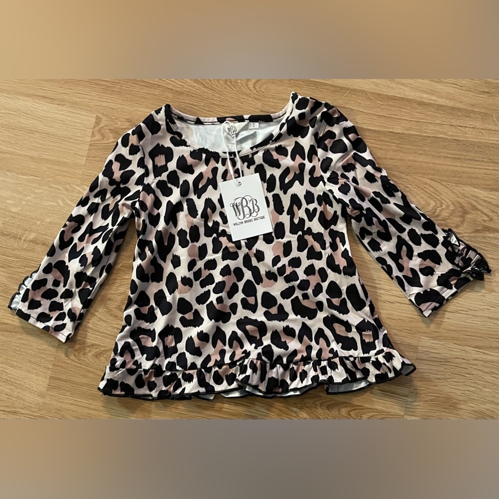 Little girls cheetah print tunic